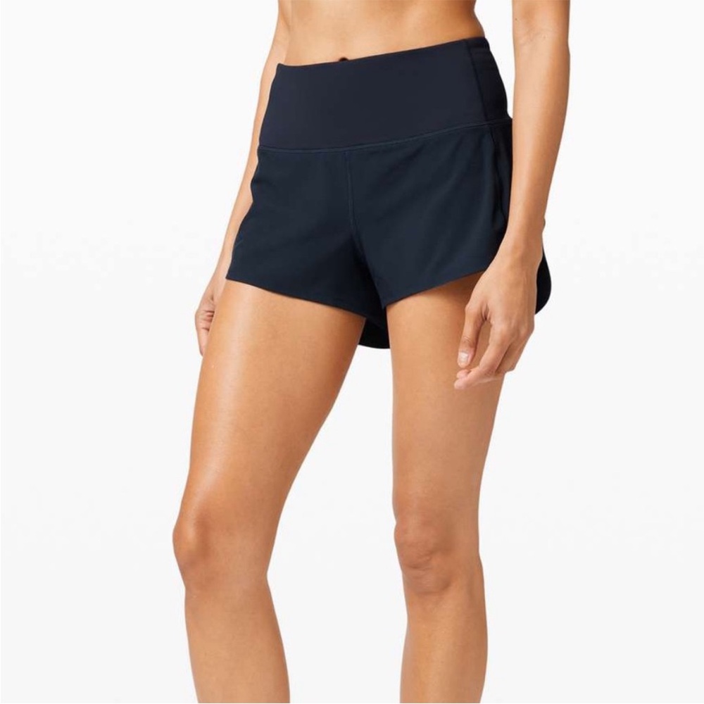 Lululemon Speed Up Short High Rise 2.5” Size 6 Navy